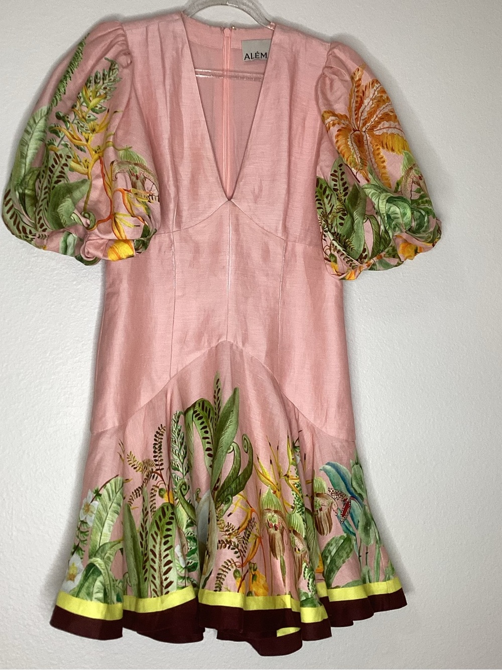 Alemais Papaya Mini Dress Flawed AS IS Sz 4